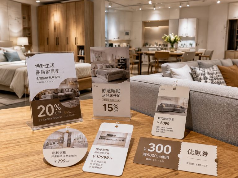洞头区家具门店单页海报与吊牌